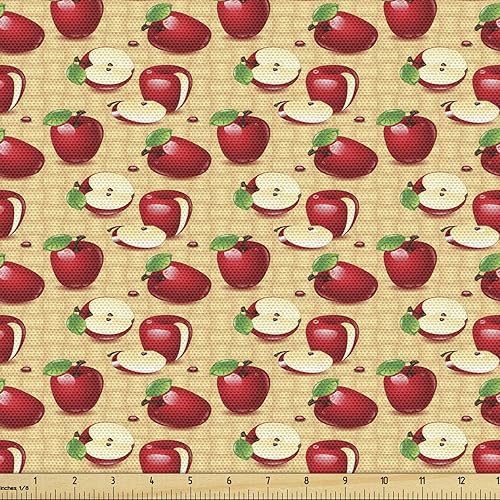 Miniatura 101 de Tela de panda Lunarable de The Yard, diseño de oso asiático con dibujos animados comiendo hojas y ramas, animal silvestre, tela decorativa para