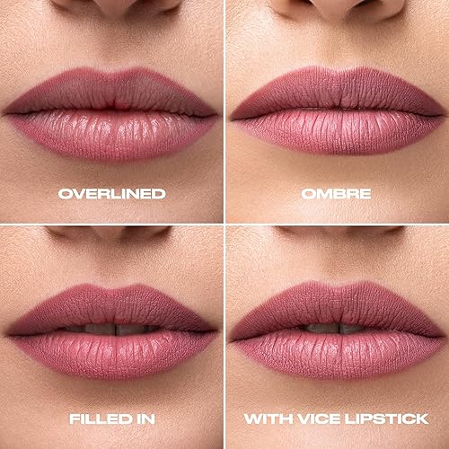 Vista 29 de URBAN DECAY Lápiz labial impermeable deslizante 24/7, a prueba de manchas, delineador de labios de larga duración, colores suaves y cremosos, Manic