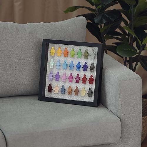 Miniatura 8 de Tapeera Vitrina de minifiguras de madera negra, vitrina de recuerdos para figuras, marco de caja de sombra de 11 x 11 pulgadas, pared y mesa con