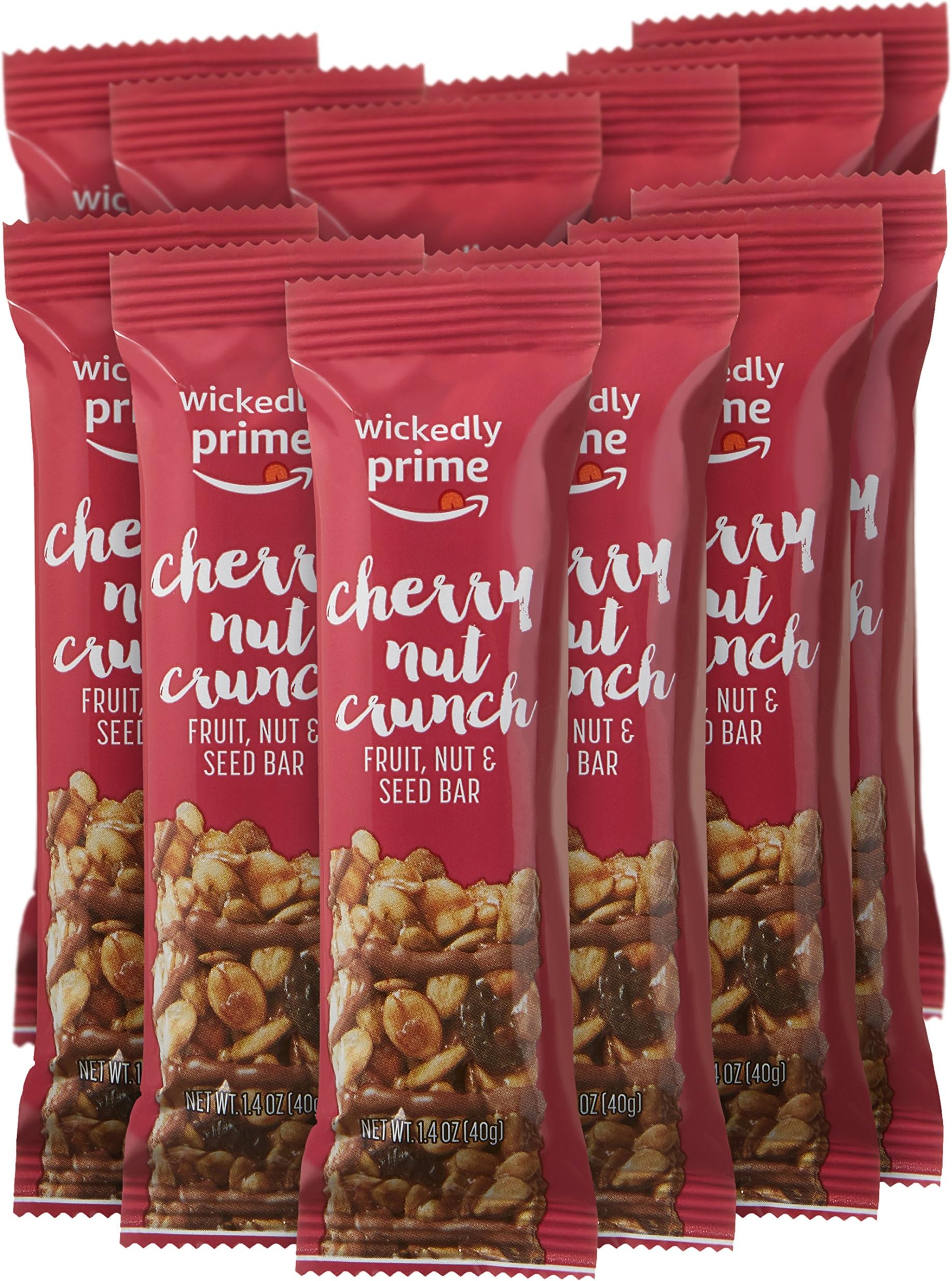 Wickedly Prime Fruit, Nut & Seed Bar, Cherry Nut Crunch, 1.4 Ounce, 12 Count