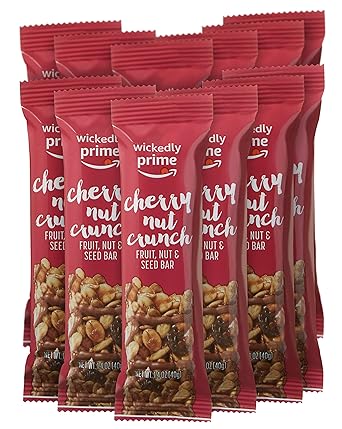 Amazon Com Wickedly Prime Fruit Nut Seed Bar Cherry Nut Crunch 1 4 Ounce 12 Count Grocery Gourmet Food