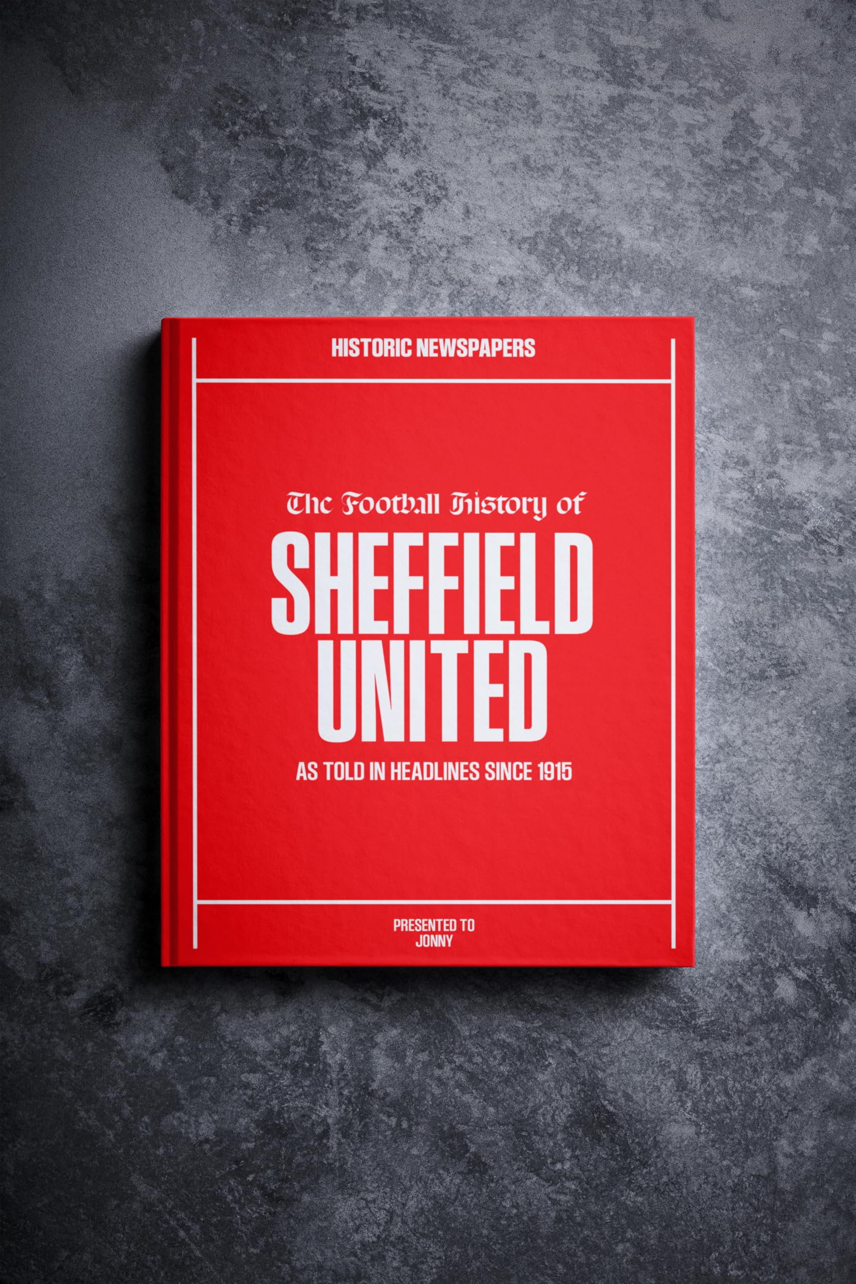 Historic Newspapers Sheff Utd | Personalised Football Gift | Name Printed on Cover | Football History Book Through Newspapers | Football Gifts for Boys | Birthday Present for Him | Football Fan Gift — image 1