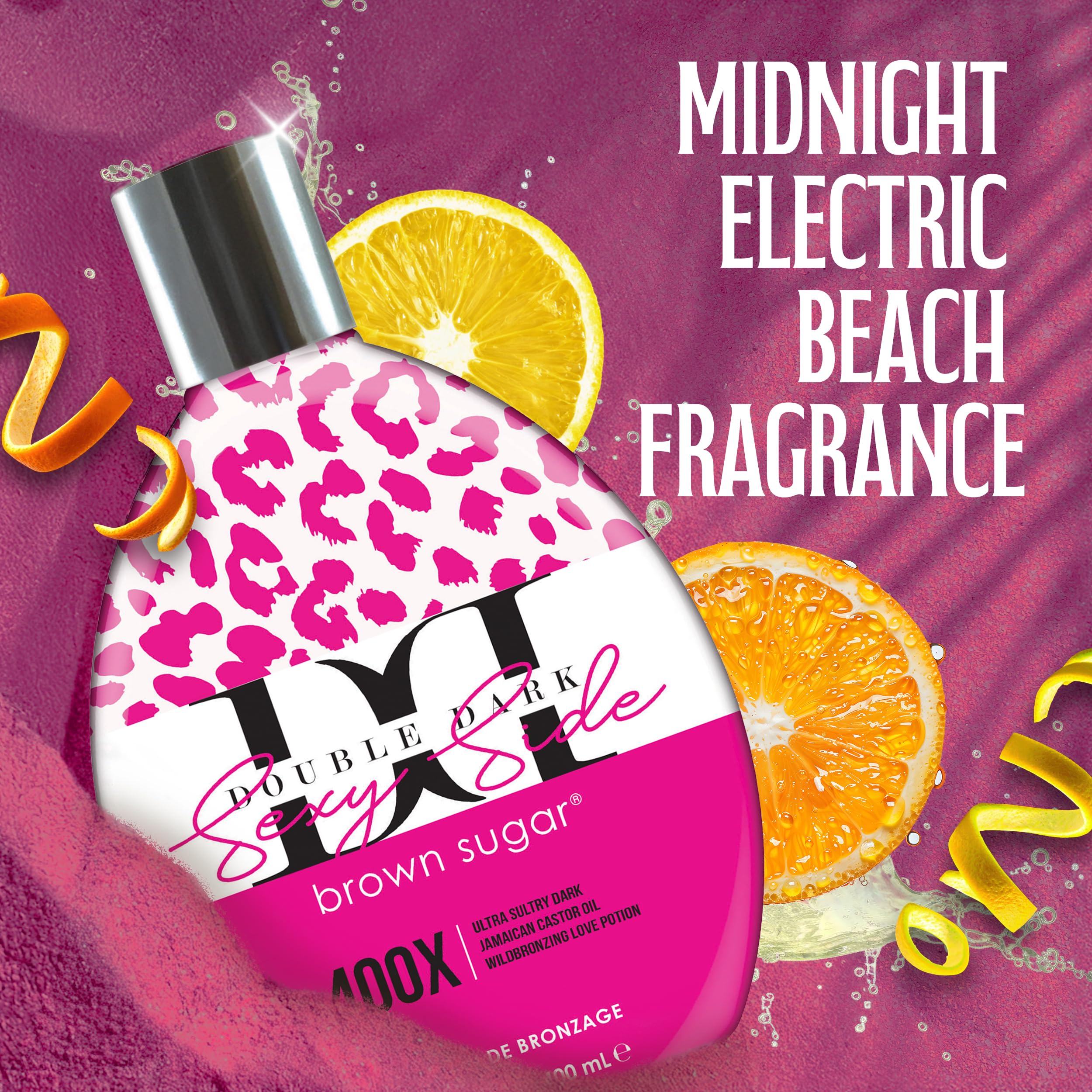 Tan Inc Brown Sugar Double Dark Sexy Side 400X Bronzer lozione abbronzante (400 ml)