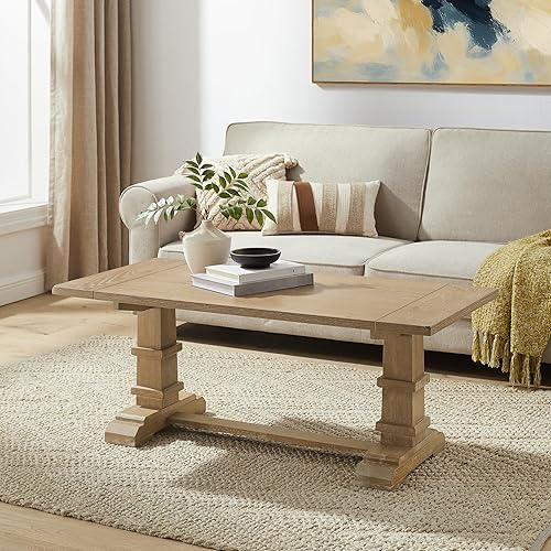 Miniatura 2 de Crosley Furniture Joanna - Mesa de centro moderna de granja, mesas decorativas, muebles de sala de estar, marrón rústico