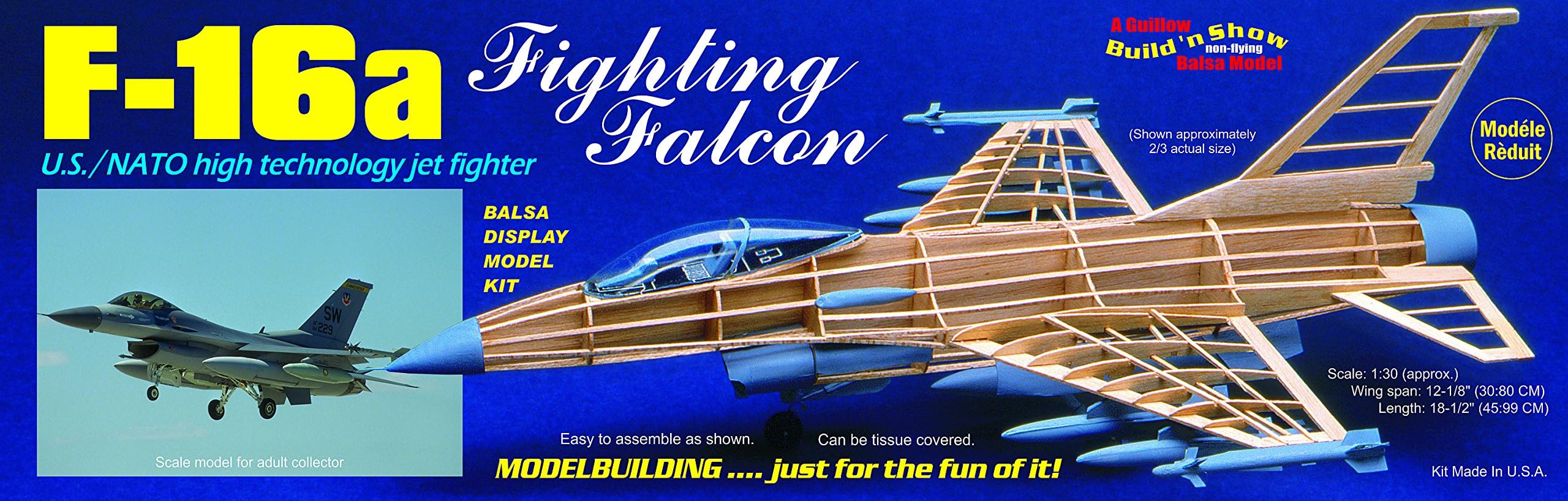 Guillow's F-16 Fighting Falcon Model Kit