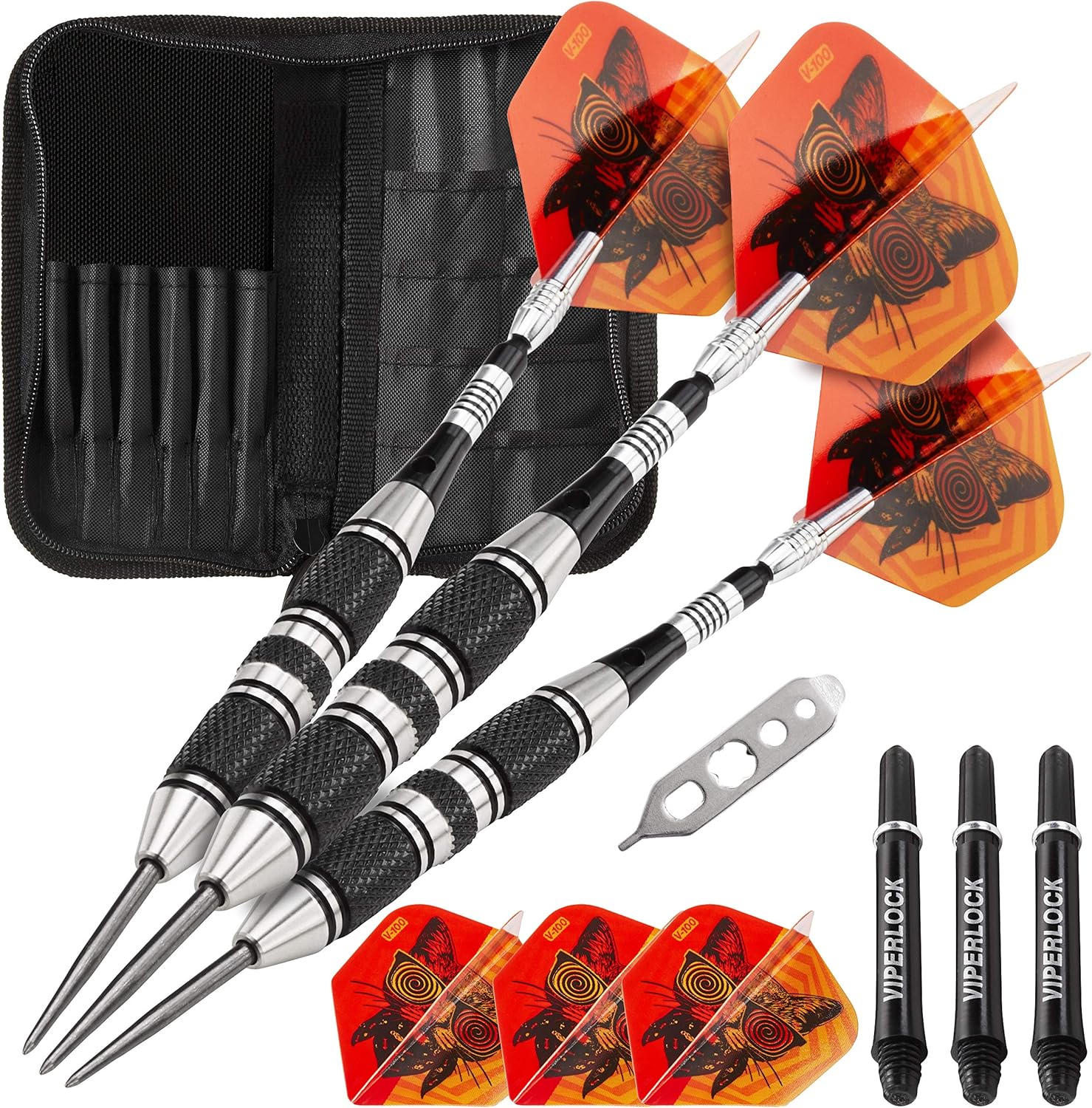 Viper The Freak Steel Tip Darts 3 Knurled Rings Barrel