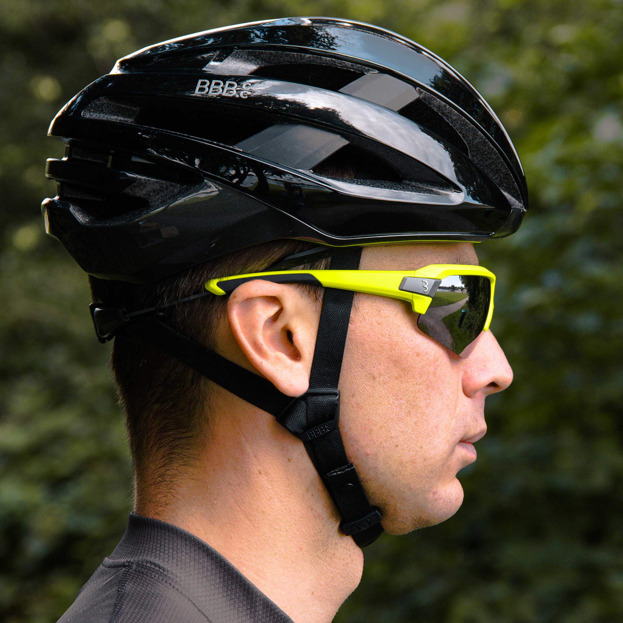 BBB Cycling Sports Glasses for Men & Women with 3 Interchangeable Lenses Lightweight Sunglasses UV Protection Half Frame for Bike Riding Impulse BSG-62