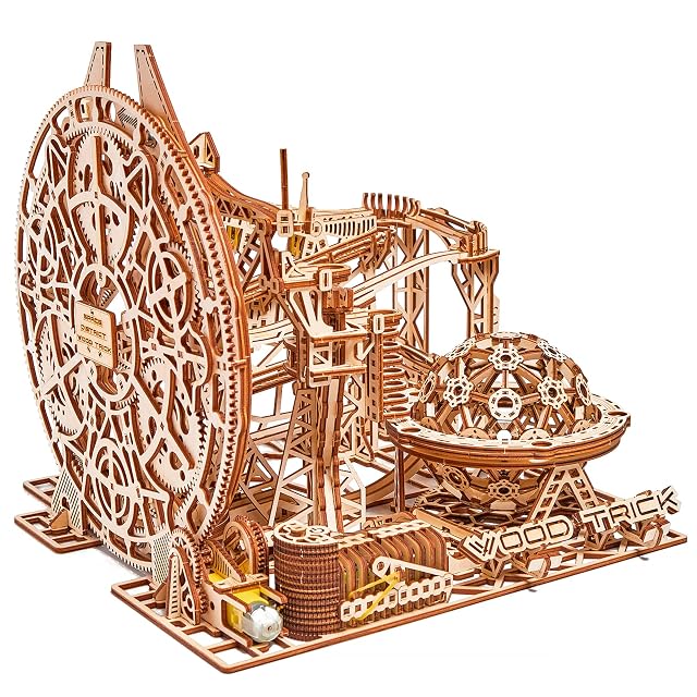 Foto 4 de 8 de Wood Trick Galaxy Marble Run - Puzzles 3D en Bois à construire pour adultes - Fonctionnement électrique