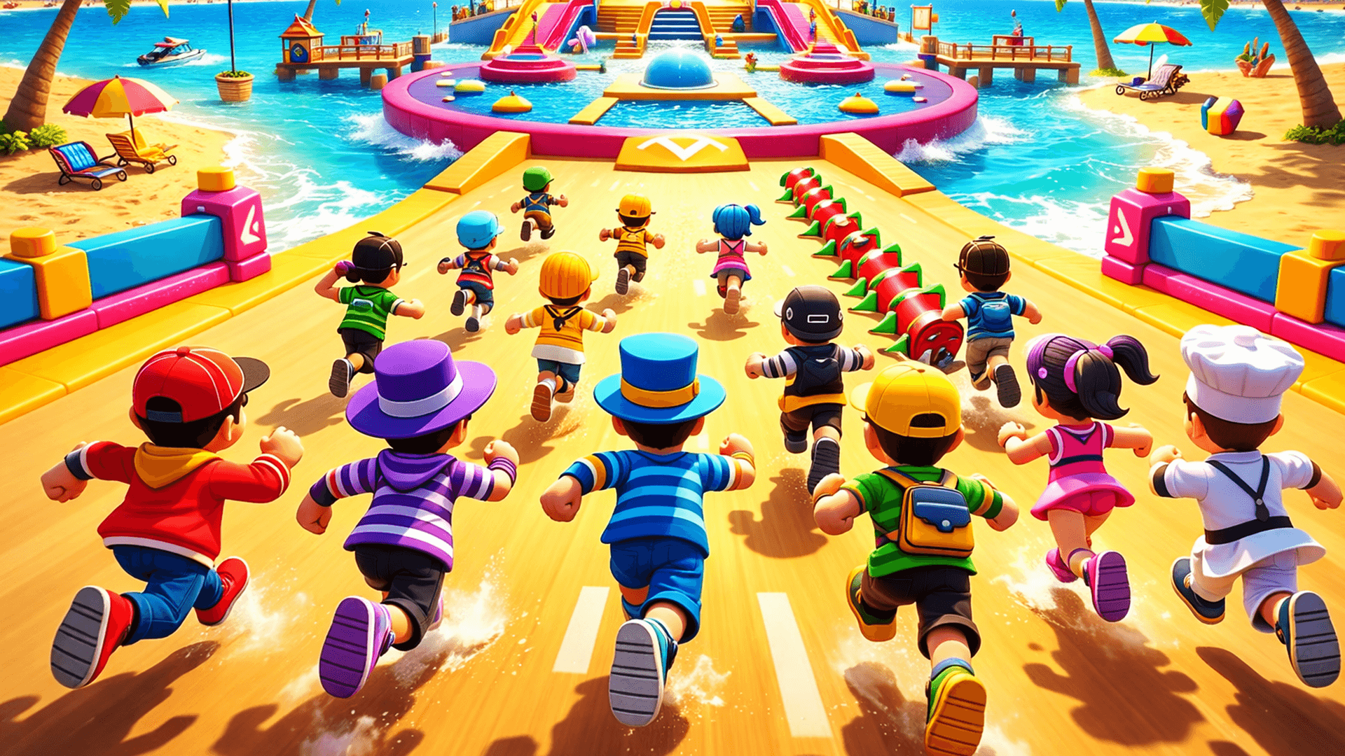 Fall Jump Fall Race Knockout – Obstacle Survival Arena Run 3D Challenge Game ...