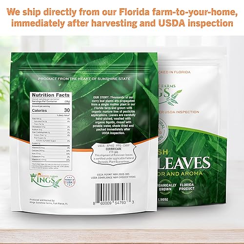 Miniatura 29 de Hojas de curry frescas - 4 oz - Paquete de $3.74 por oz - Inspeccionado por el USDA en el sitio, cultivado en Florida, altamente aromático y sabroso