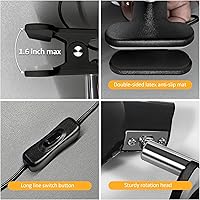 Vista 4 de Clamp Light, Super Bright Clip Lamp for Book Reading in Bed Headboard Light, Easy to Attach Illumination Powerful Small Compact Clamp Lamp Black