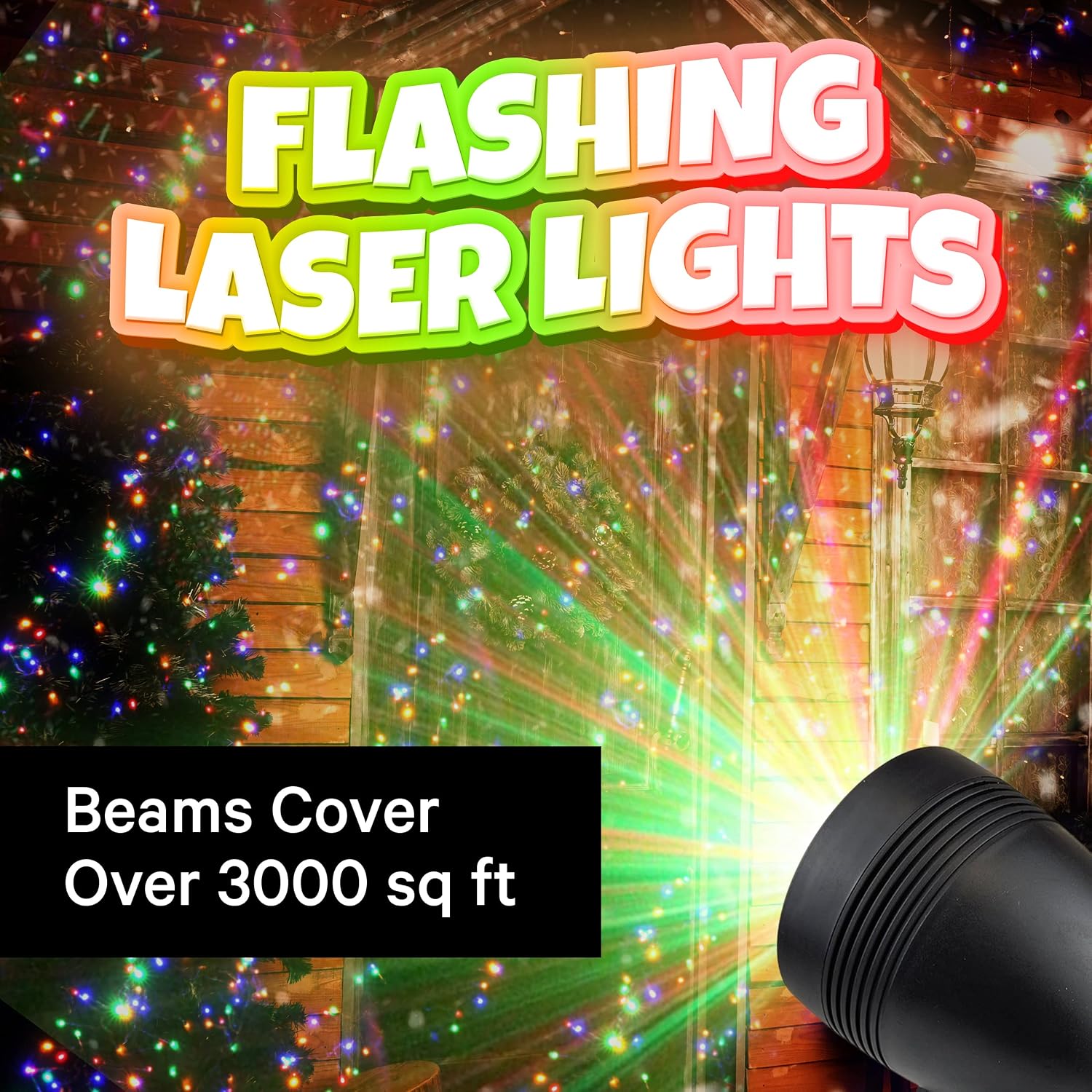 Outdoor Lights Stylish Decorations Moving RGB Projector for Outdoor and Indoor, Waterproof Light Projector with Remote Control with Star Blinking Function