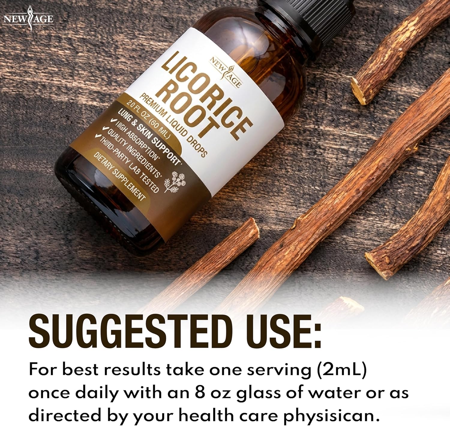NEW AGE Licorice Root Tincture - Digestive, Lung & Skin Support - Licorice Root Extract Liquid Drops - Vegan, Sugar & Alcohol-Free Supplement - 4 fl oz - Image 6