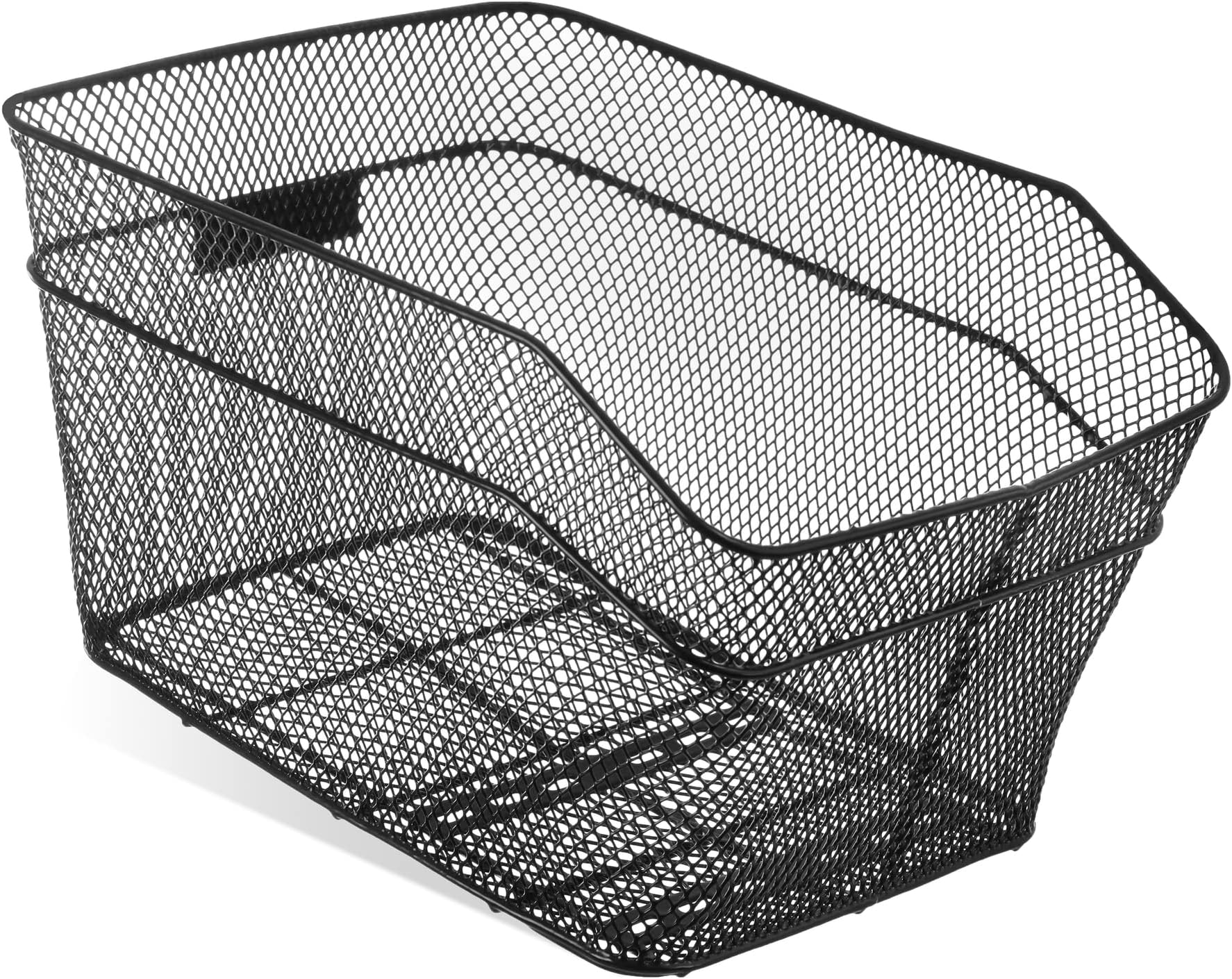 Wiel Bike Basket with Black Liner Rainproof Cover, Folding Steel