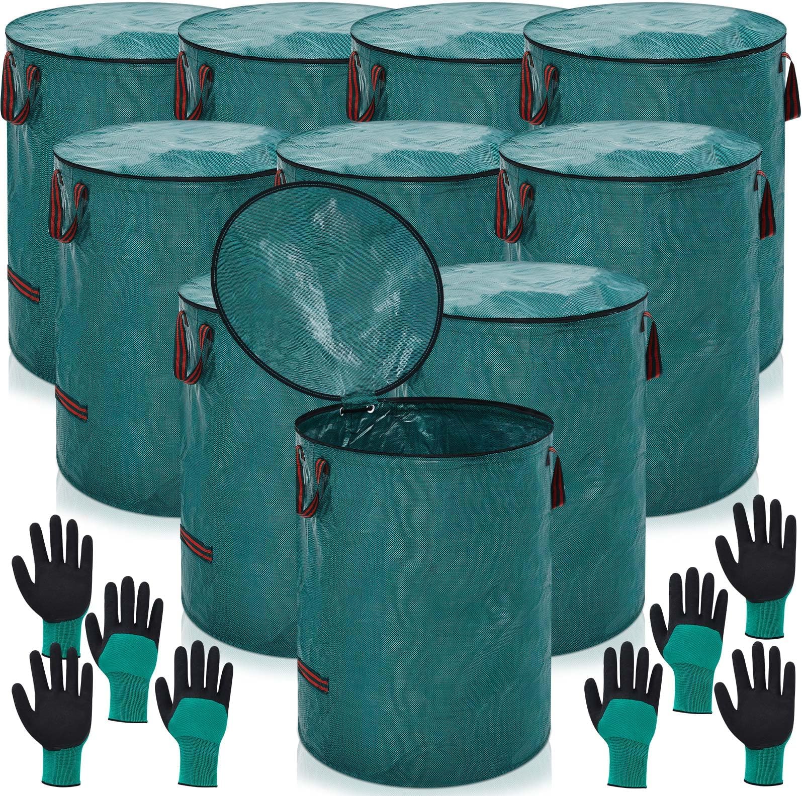 10 Pieces 72 Gallons Reusable Garden Waste Bags Garden Bags