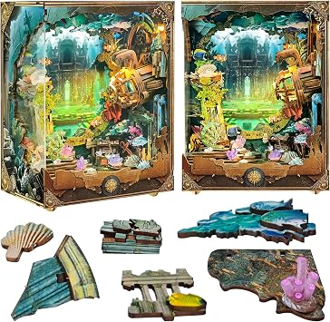 Roroom Book Nook Kit, DIY Miniature House Kit with Dust Cover, Mini House Book Nook Kits for Adults-Bookshelf Decor and Creative Gift for Family and FriendsDiscover Atlanta