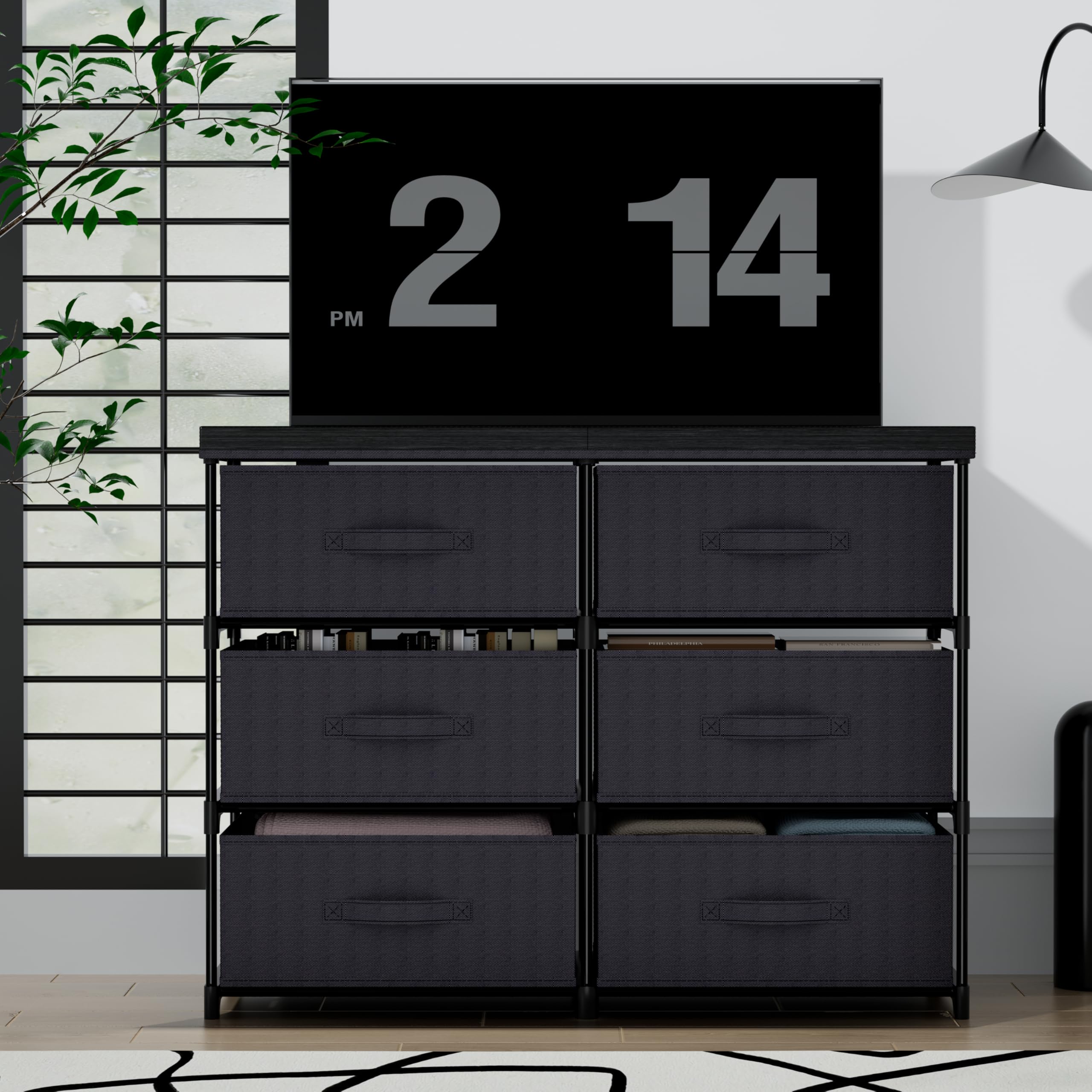 Amazon.com: GcdPai Dresser with 6 Fabric Drawer(16cm Height