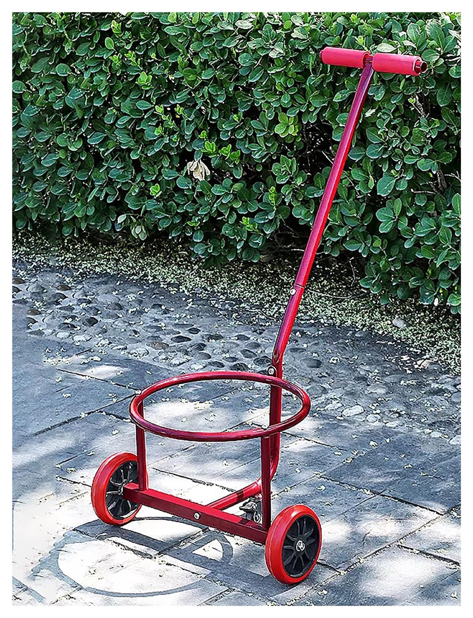 Carrito utilitario de alta resistencia con ruedas silenciosas – Transporta 220 libras de agua, basura, propano para el hogar, camping, jardín
