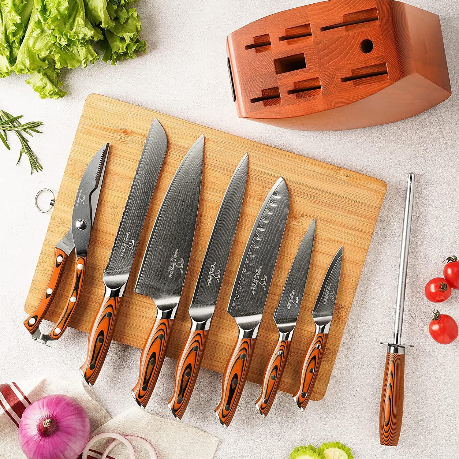 NANFANG BROTHERS Juego de cuchillos,Set di coltelli da cucina Daasco, Set di coltelli da 15