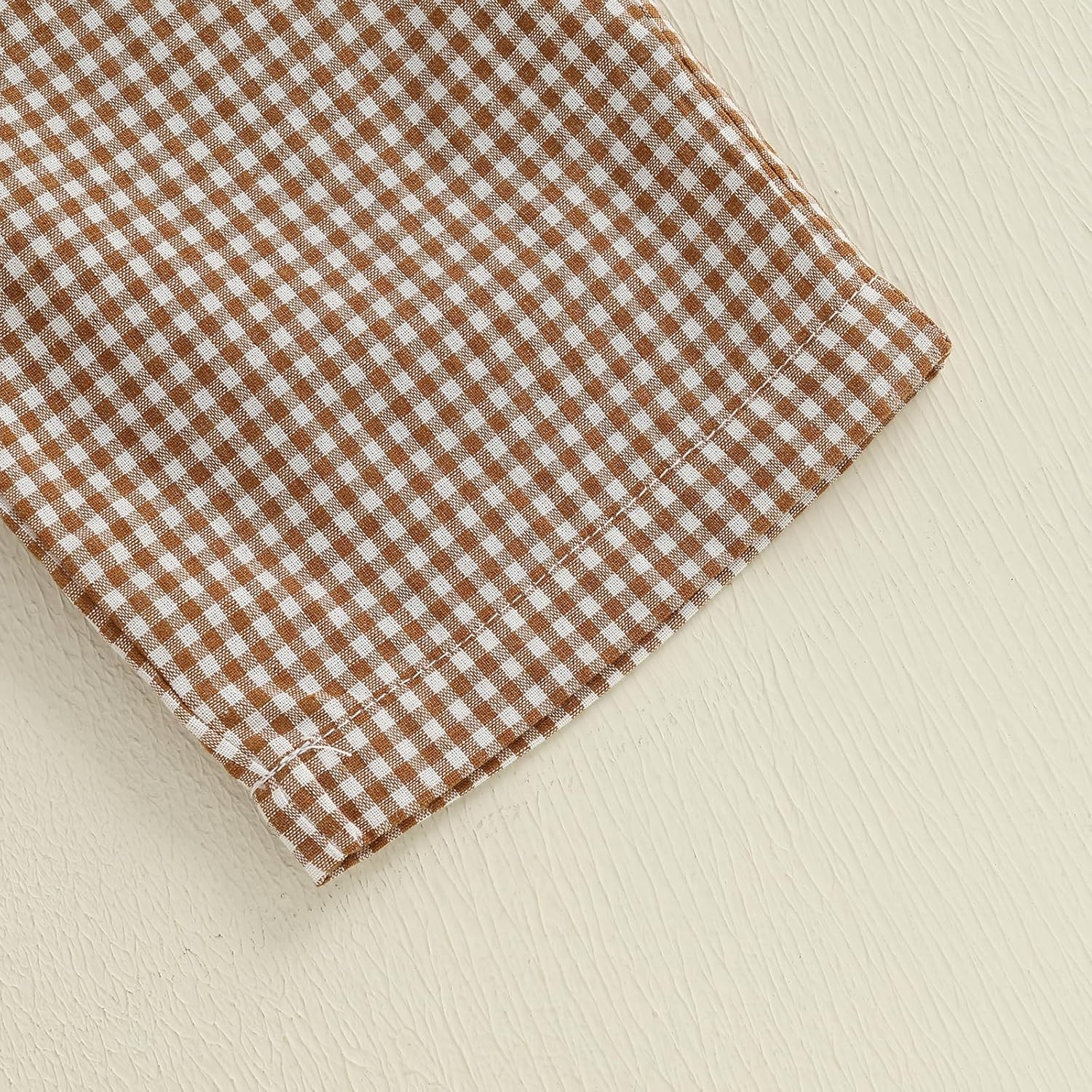 Toddler Baby Boy Football Smocked Outfit Long Sleeve Embroidery Crewneck Sweatshirt Gingham Pants Two Piece Clothes - Image 6