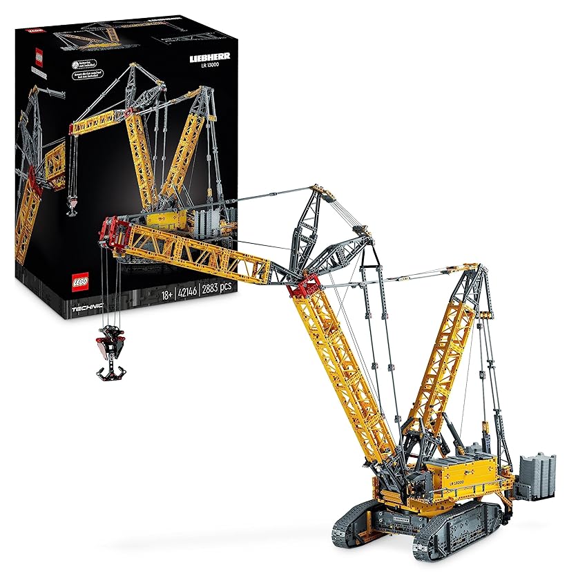 Immagine del prodotto LEGO 42146 Technic Gru Cingolata Liebherr LR 13000, Kit di Modellismo per Adulti, Veicolo da Cantiere Telecomandato con App Control+ e Sistema con Argano e Braccio Oscillante, Idee Regali Natale
