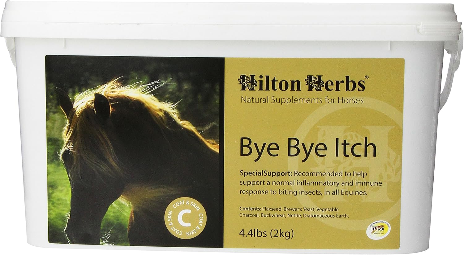 Hilton Herbs Bye Bye Itch Seasonal Skin Allergy Supplement for Horses, 2kg Tub