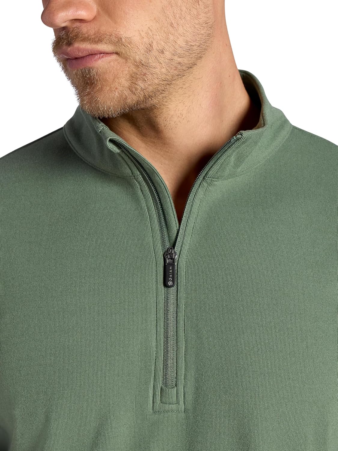 Gaiam Men's Reform Long Sleeve Quarter-zip, Standard Fit, Stretch Midweight Material