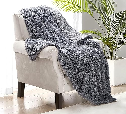 Manta suave y mullida de piel sintética, reversible, ligera, esponjosa, acogedora, de felpa, cómoda, de microfibra Sherpa para sofá o cama, como