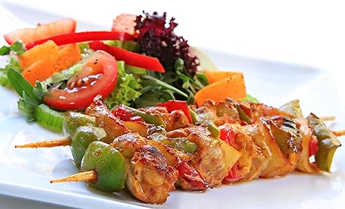 Miniatura 6 de Brochetas de bambú, brochetas de madera, brochetas, brochetas cortas, brochetas de madera para brochetas de frutas, shish kabob, parrilla,