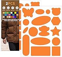 Vista 42 de Azobur Parches de reparación de chaquetas de plumón, impermeables, autoadhesivos, parches de tela de nailon para chaquetas hinchadas