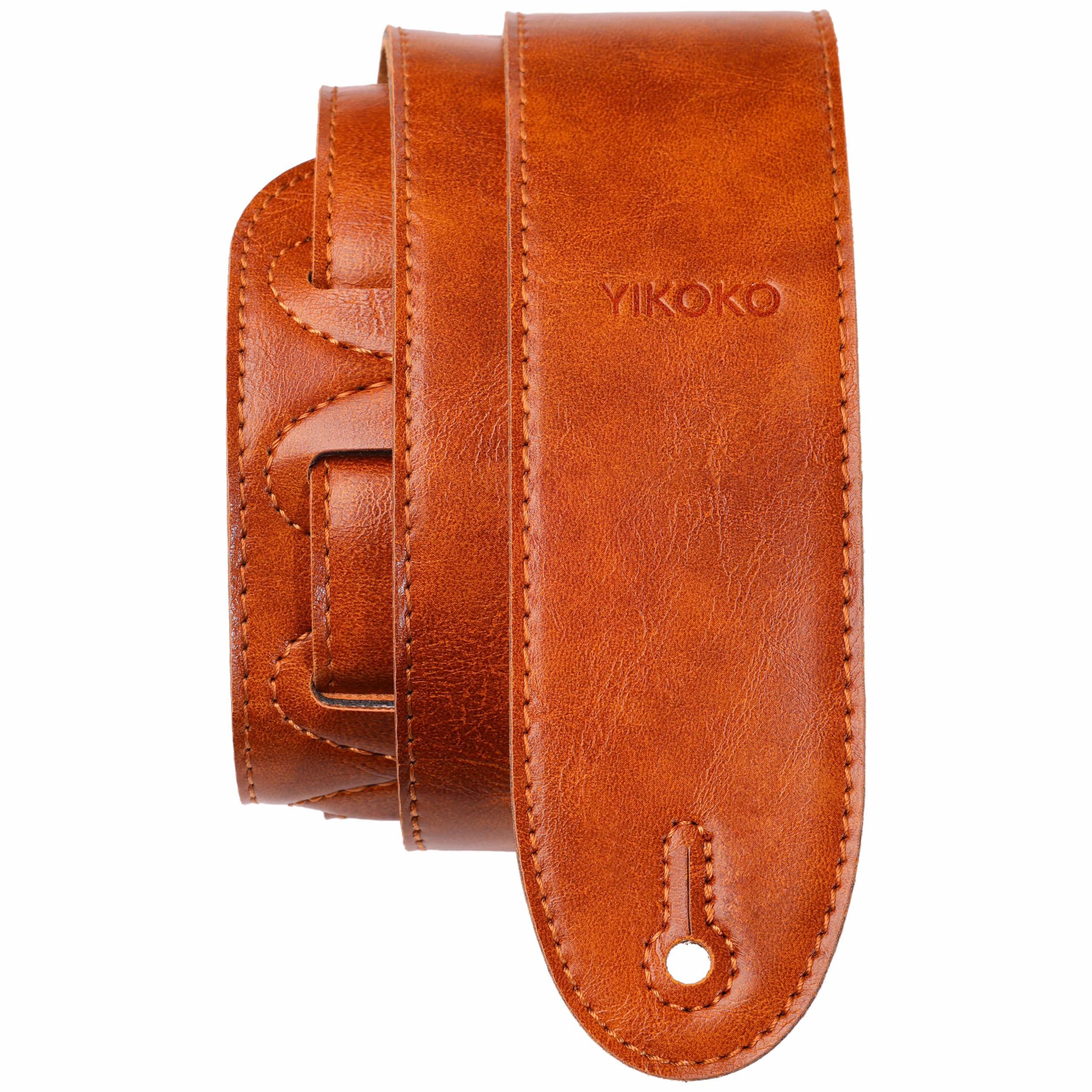 YIKOKO Guitar Strap 2.17", Soft Lightweight Apparel Leather Guitar Straps, Adjustable, Re…