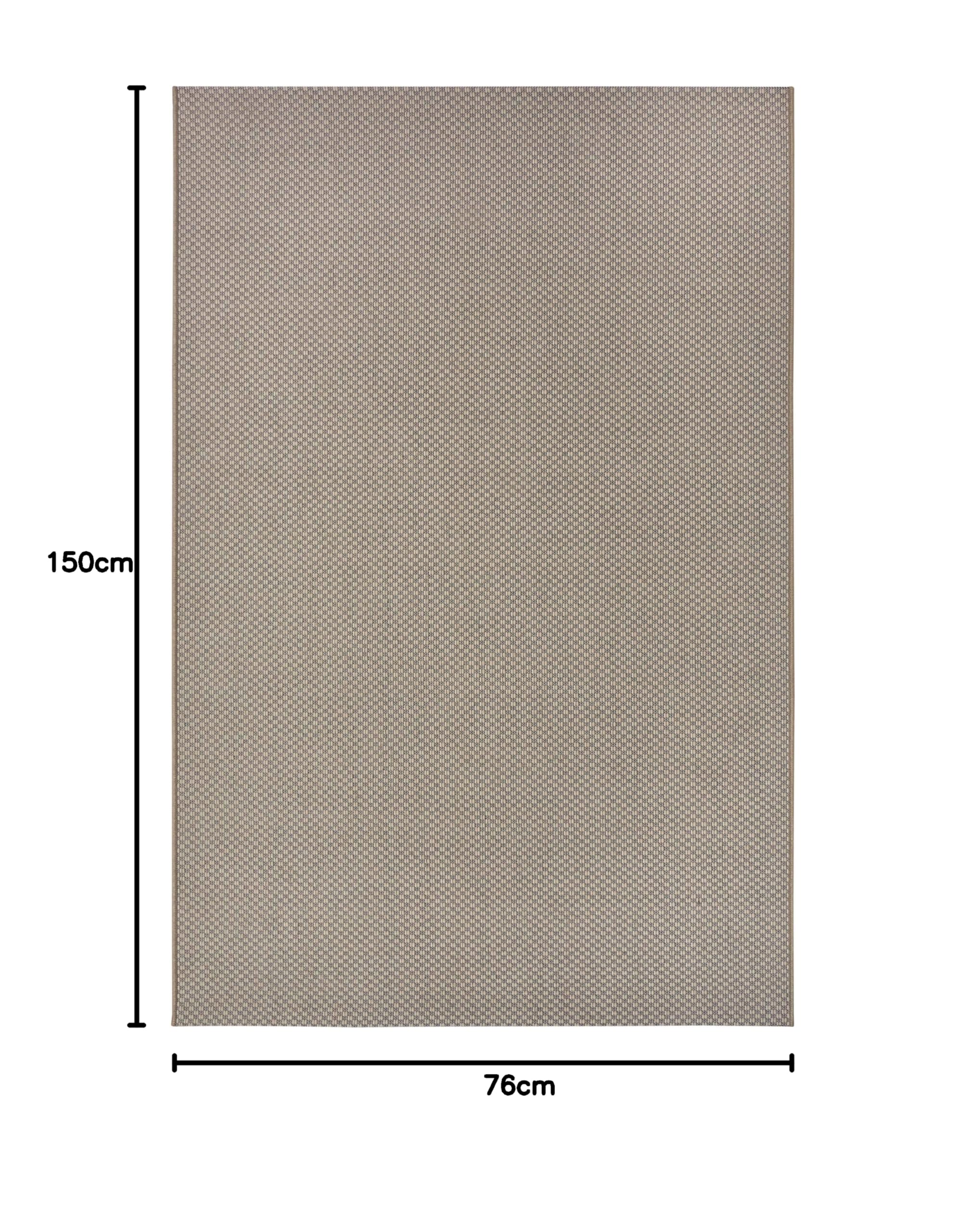HANSE Home Pure - Alfombra Impermeable para Interior y Exterior, diseño Moderno, Resistente al Agua, Tejido Plano, para jardín, balcón, terraza, salón, Color Beige, 76 x 150 cm
