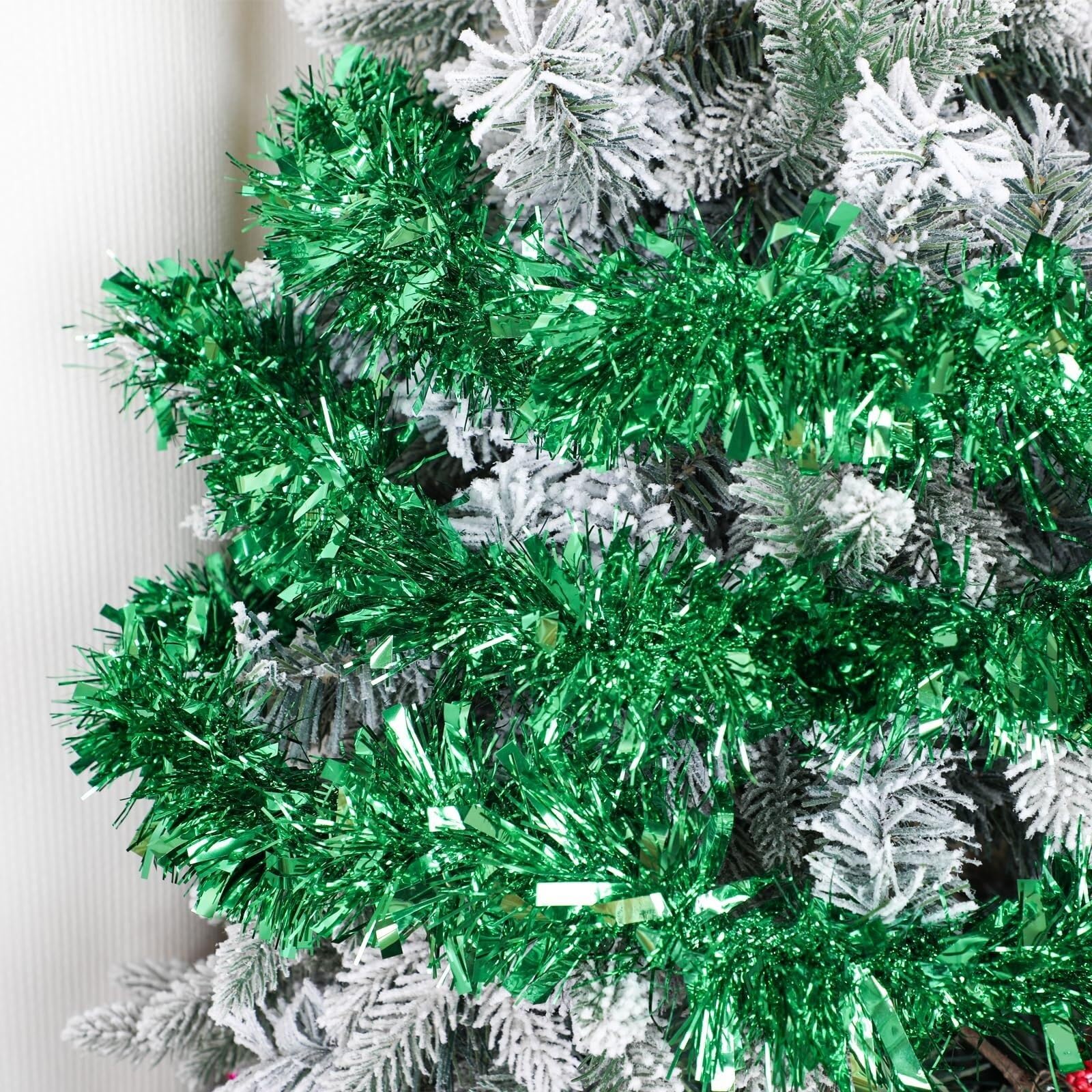 Lametta Weihnachtsbaum 1 Stück Weihnachtslametta-Girlande for Weihnachtsbaum-, Hochzeits- Und Partydekorationen Girlande Weihnachten(Blue,5M)