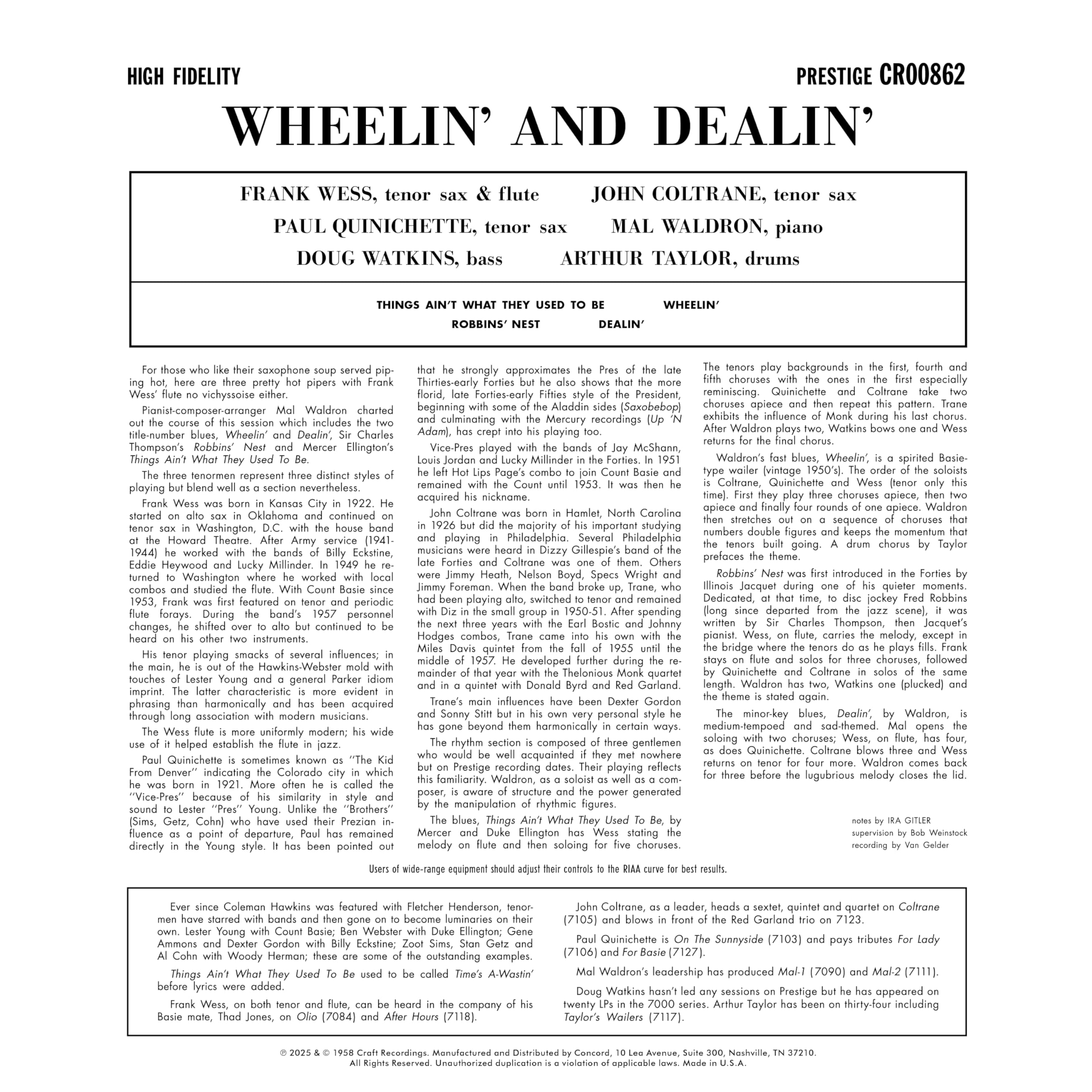 Wheelin’ And Dealin’ (Original Jazz Classics Series)