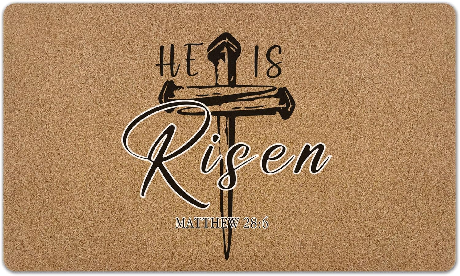 Easter Bunny Rabbit Door Mat, Easter Bunny Welcome Front Door Mat Outside Entrance, Farmhouse Rabbits Artificial Coir Doormat Rugs for Indoor Patio Porch Entryway Entry, 17x30 Inch