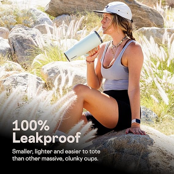 Corkcicle Cruiser - Insulated Tumbler with Handle - Keeps Drinks Cold 20 Hours - Spill-Proof Dual Lid - Triple-Insulated - Summer Drinkware Gift - Keeps Drinks Ice Cold - 22 oz - Matte Black