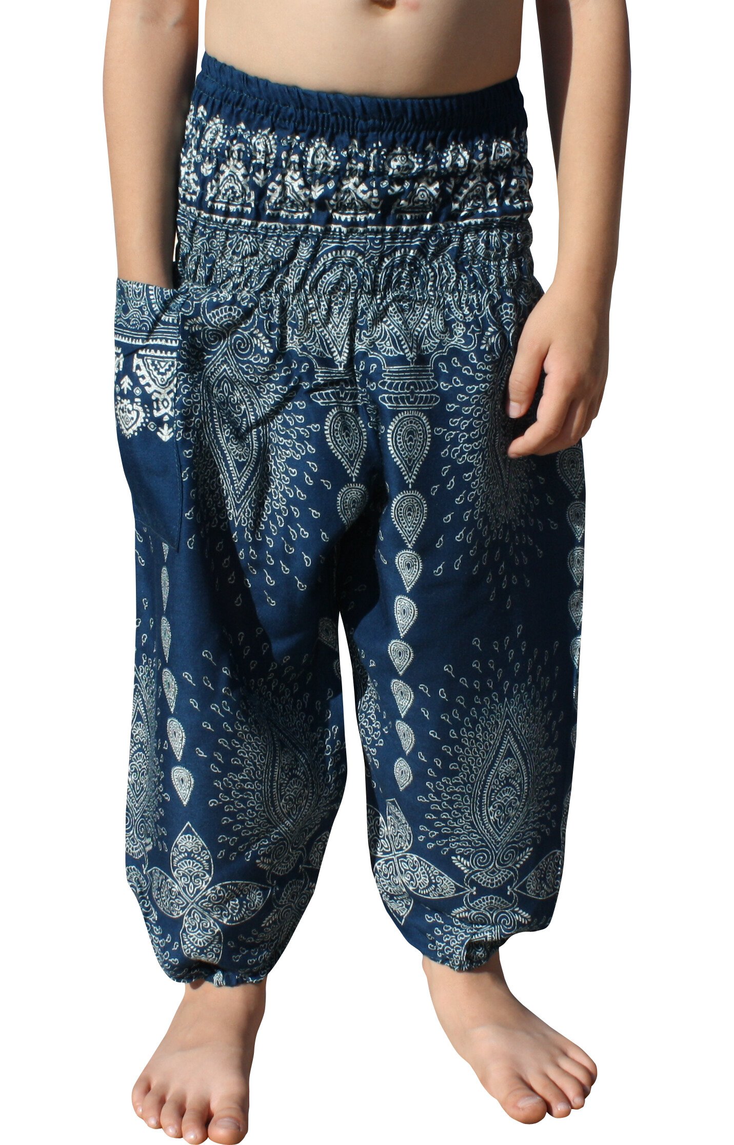 Full Funk Rayon Smock Waist Child Lounging Comfortable Elephant Aladdin Pants