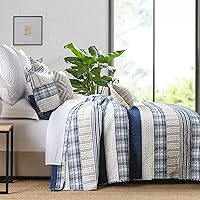 Vista 75 de Homzard King Size Quilt Set, Grey White Snowflake Striped Comforter Set,Cotton Gray Bedspread King Size, Lightweight Comforter Fall Bedding 3 Piece