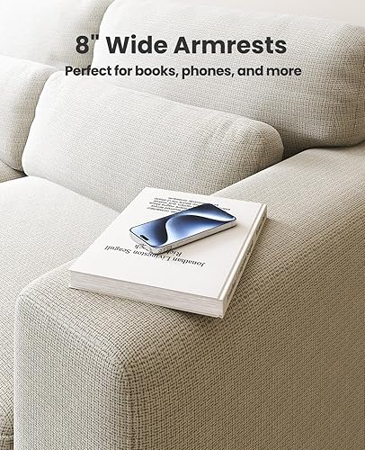 Miniatura 5 de Amada 89" Sofa, 3 Seater Couch Sofa for Living Room, Modern Sofa with Deep Seats & Wide Armrests, Comfy Couch with Removable Washable Covers & Linen