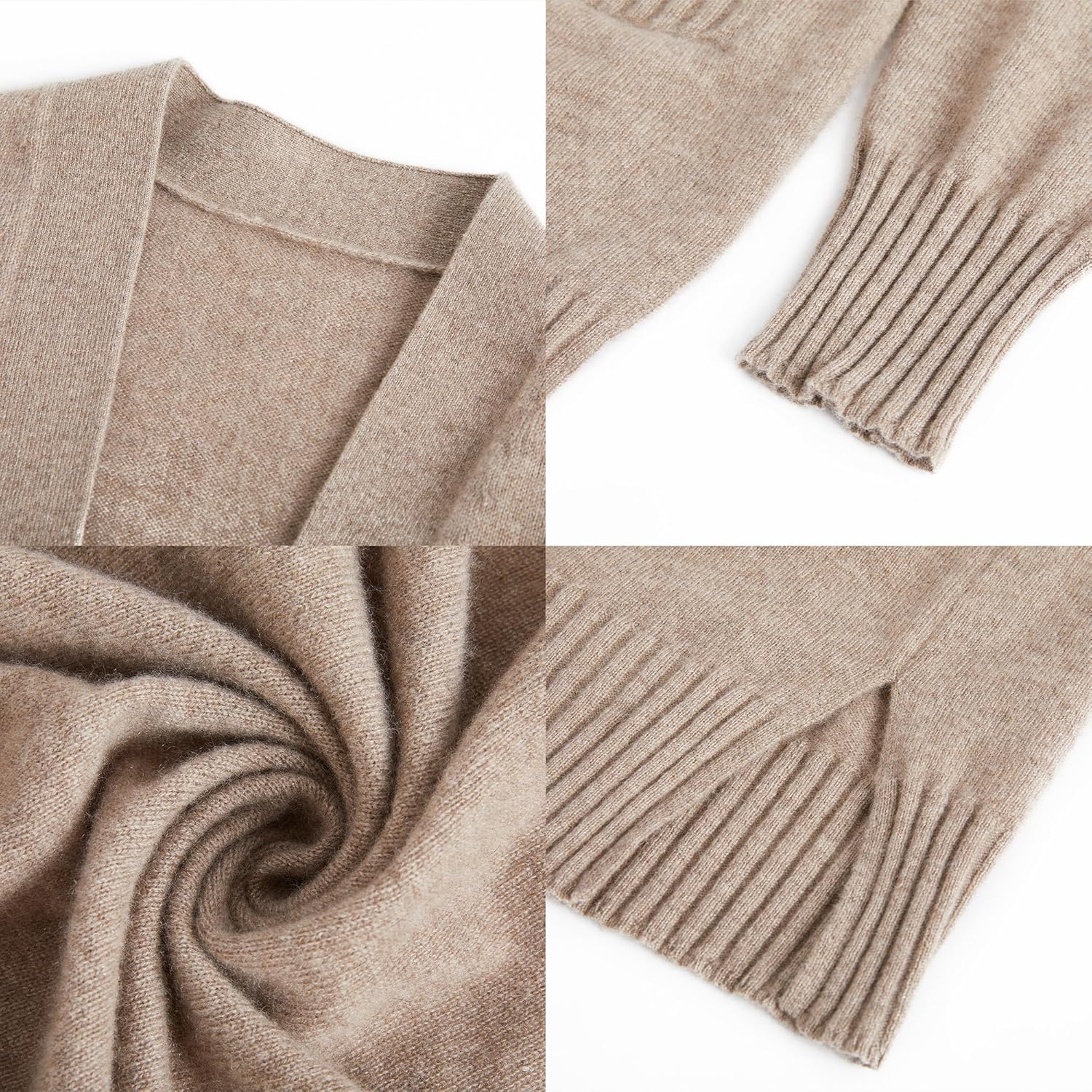 GreenMount Women's 100% Pure Cashmere Cardigan Sweater Soft and Warm Long Sleeve Oversize Loose Cardigan with Pocket - Image 5