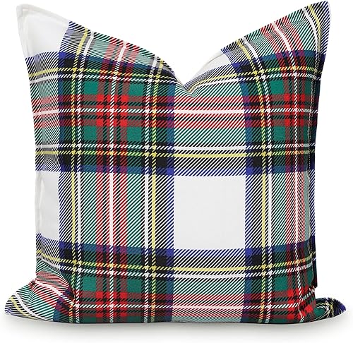 Miniatura 7 de Hofdeco Premium Funda de almohada lumbar decorativa de lona clásica de invierno para Navidad, vacaciones, invierno, solo para sofá, cama, tartán