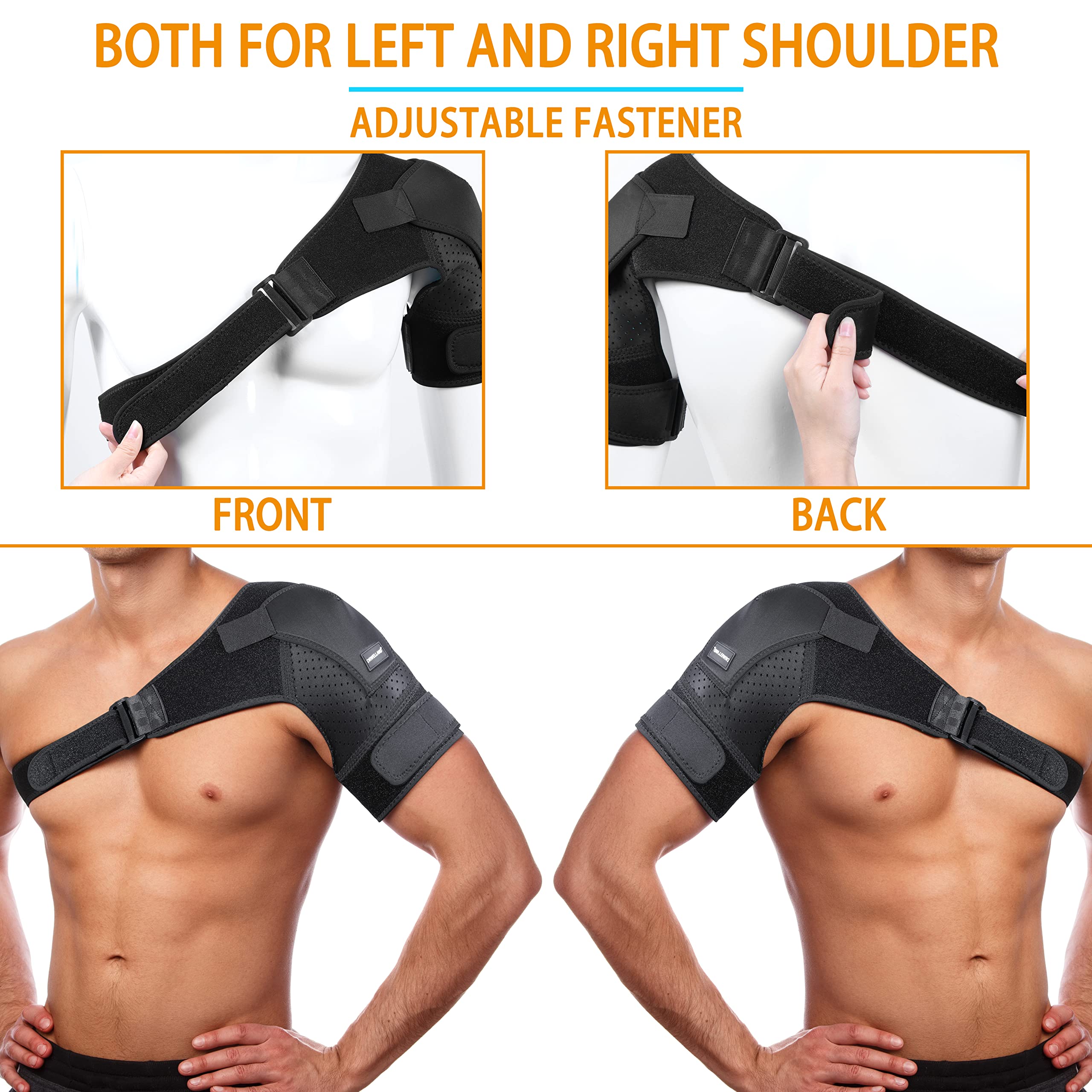 Thx4COPPER Ceinture de compression réglable pour épaulière,Protection des articulations,Soulagement de la douleur pour les articulations dislocées AC,Manchette rotative,Épaule gauche/droite