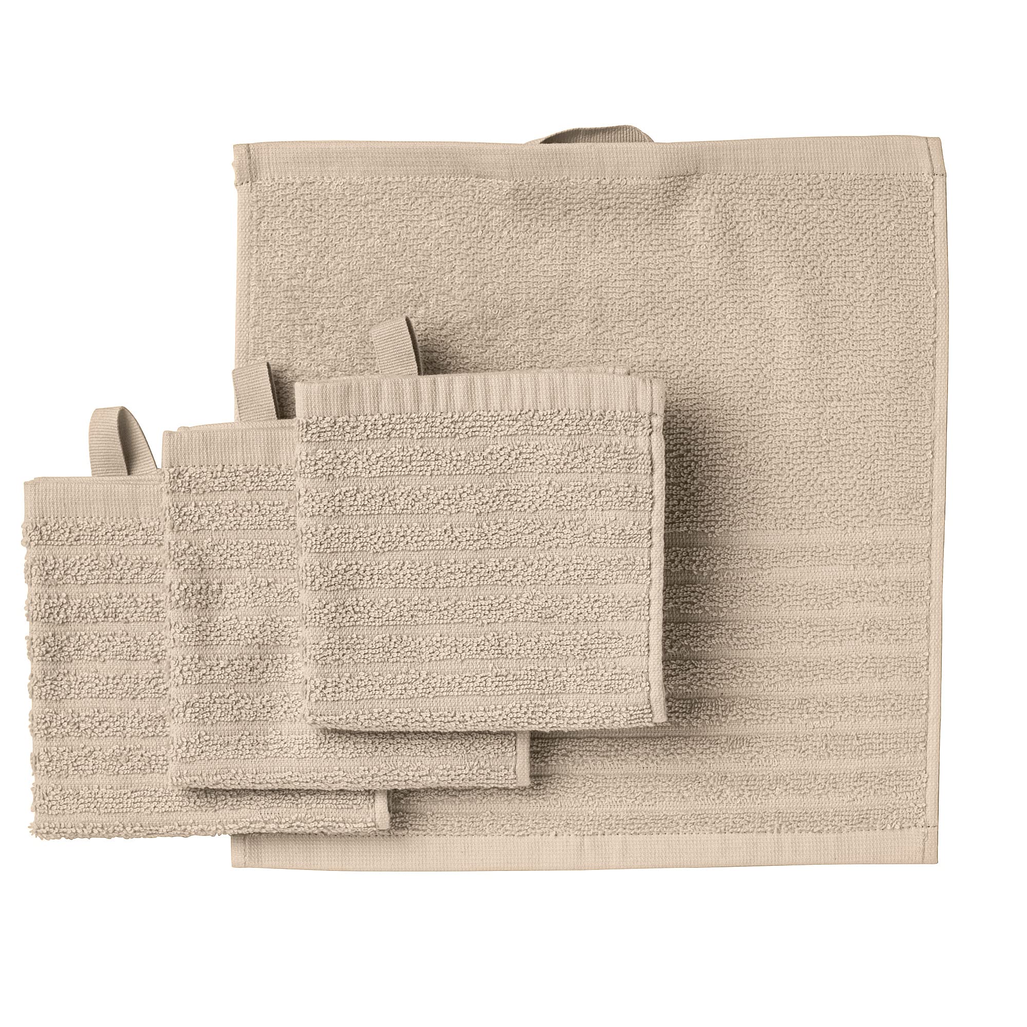 Gant de toilette VÅGSJÖN beige clair 30x30 cm pour le bain