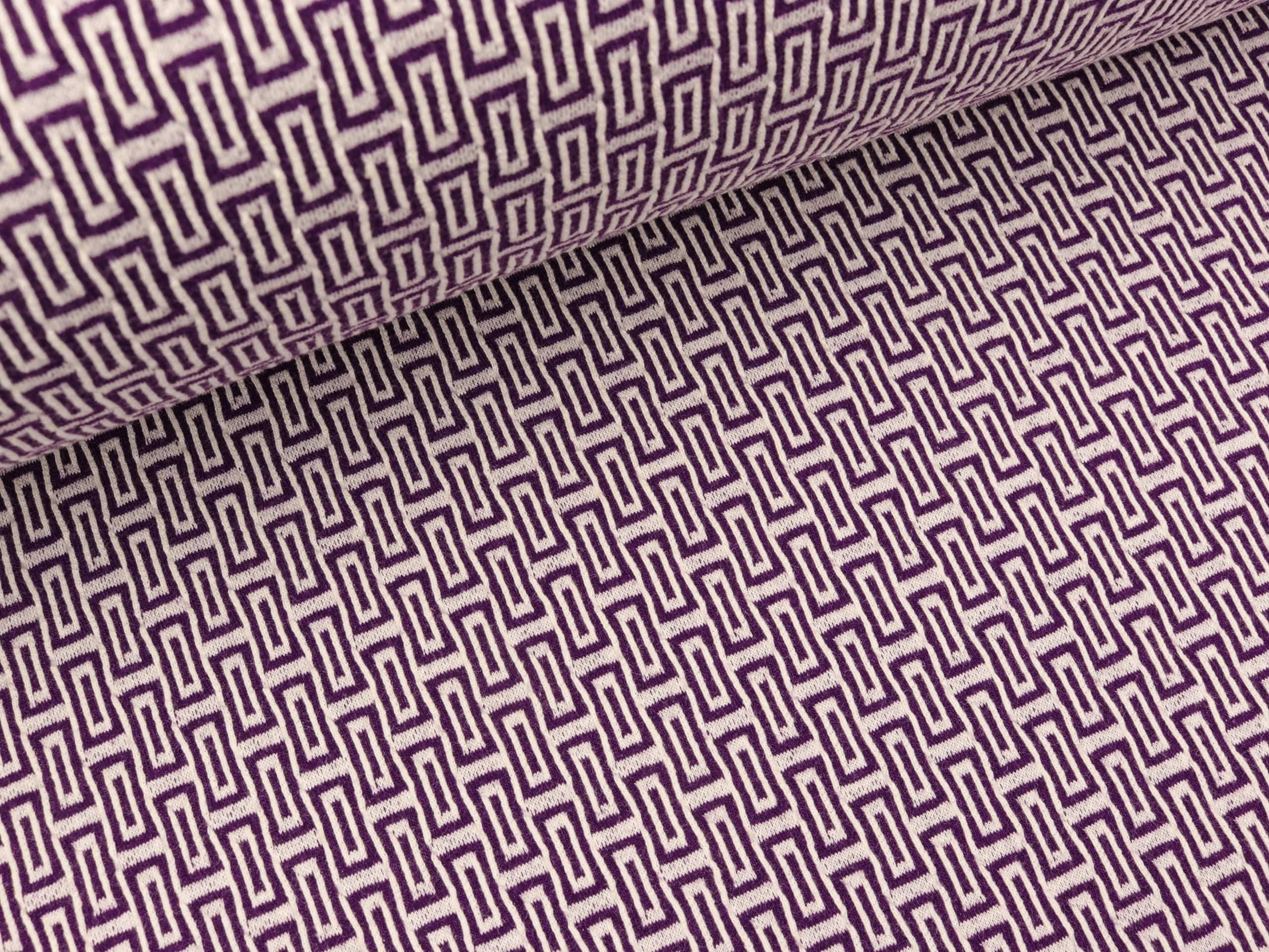 Albstoffe Hamburger Liebe Sakura 3D Wagara Knit Viola Meringa Sold by the Metre from 0.5 Metres