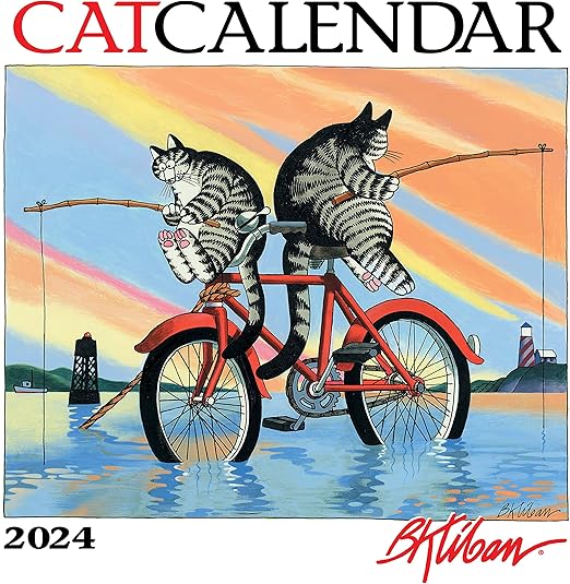 Amazon.co.jp B. Kliban CatCalendar 2024 Wall Calendar 文房具・オフィス用品