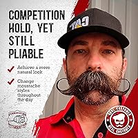 Vista 3 de Firehouse Moustache Wax - Fabricado en Estados Unidos - para dar forma a la barba y el bigote - Cera de barba para todo tipo de clima, perfumada