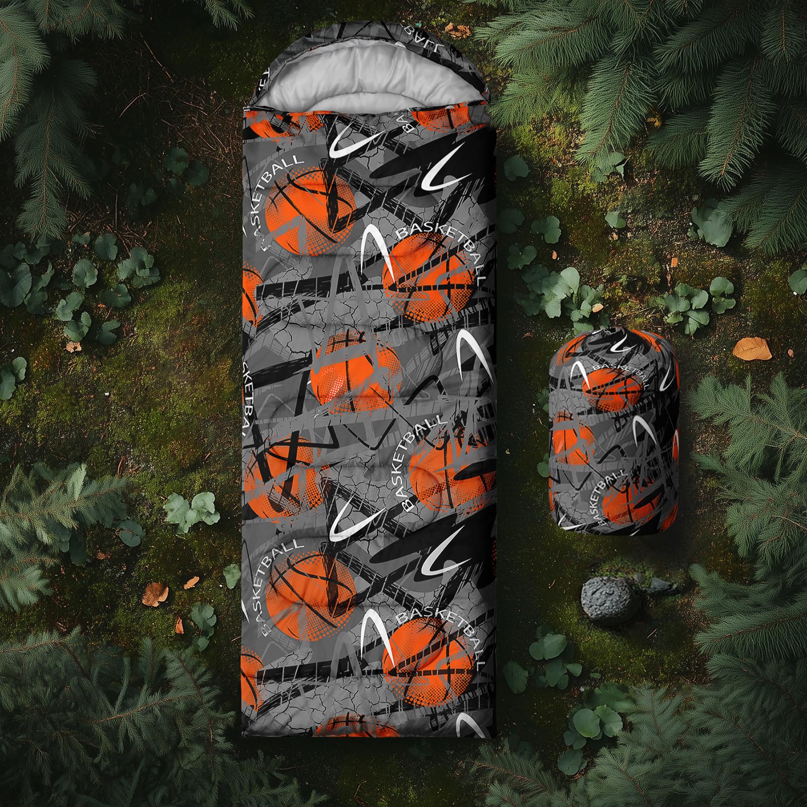 Axolotl Colorful Cats 3 Season Sleeping Bag for Kids, Girls, Teens - Warm and Cool Weather Pet Animal Theme, Waterproof Lightweight for Traveling,