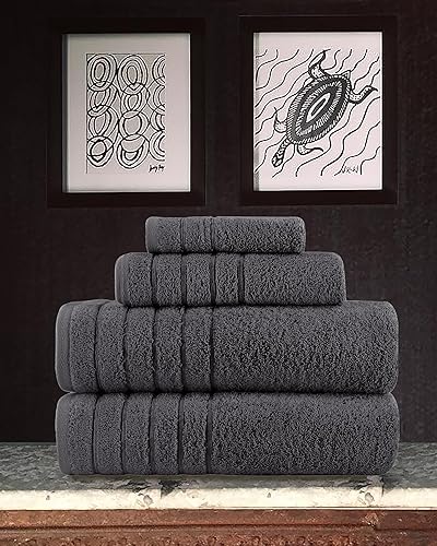 Miniatura 2 de Towels Beyond - Juego de toallas de lujo de 4 piezas, fabricadas con 100% algodón turco, altamente absorbentes y cómodas, incluye 2 toallas de baño,