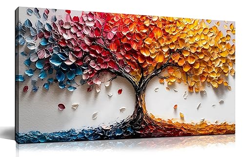 Trees Canvas Wall Art for Living Room - Colorful Tree