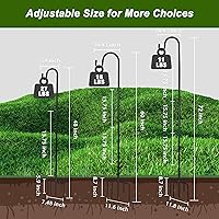 Vista 5 de Shepherds Hooks for Outdoor 48 Inches Bird Feeder Pole Heavy Duty Hanging Plant Stand for Outside Metal Garden Hook 2 Pack